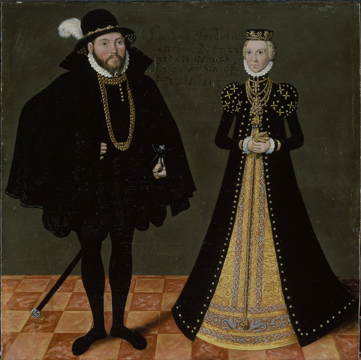 Uidentifisert tysk kongepar, ca. 1580-1600 av Lucas the Younger Cranach