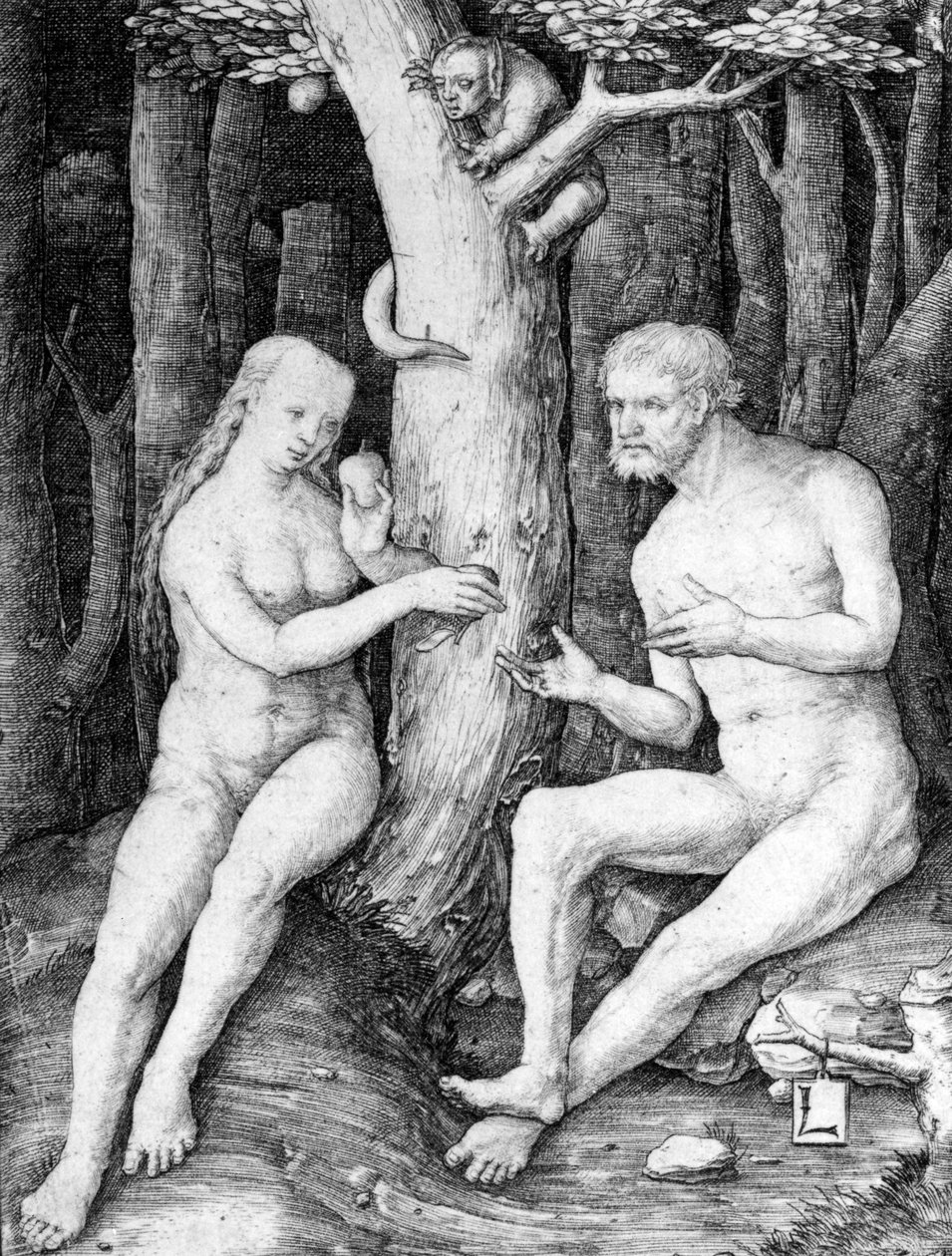 Adam og Eva, ca. 1506 av Lucas van Leyden