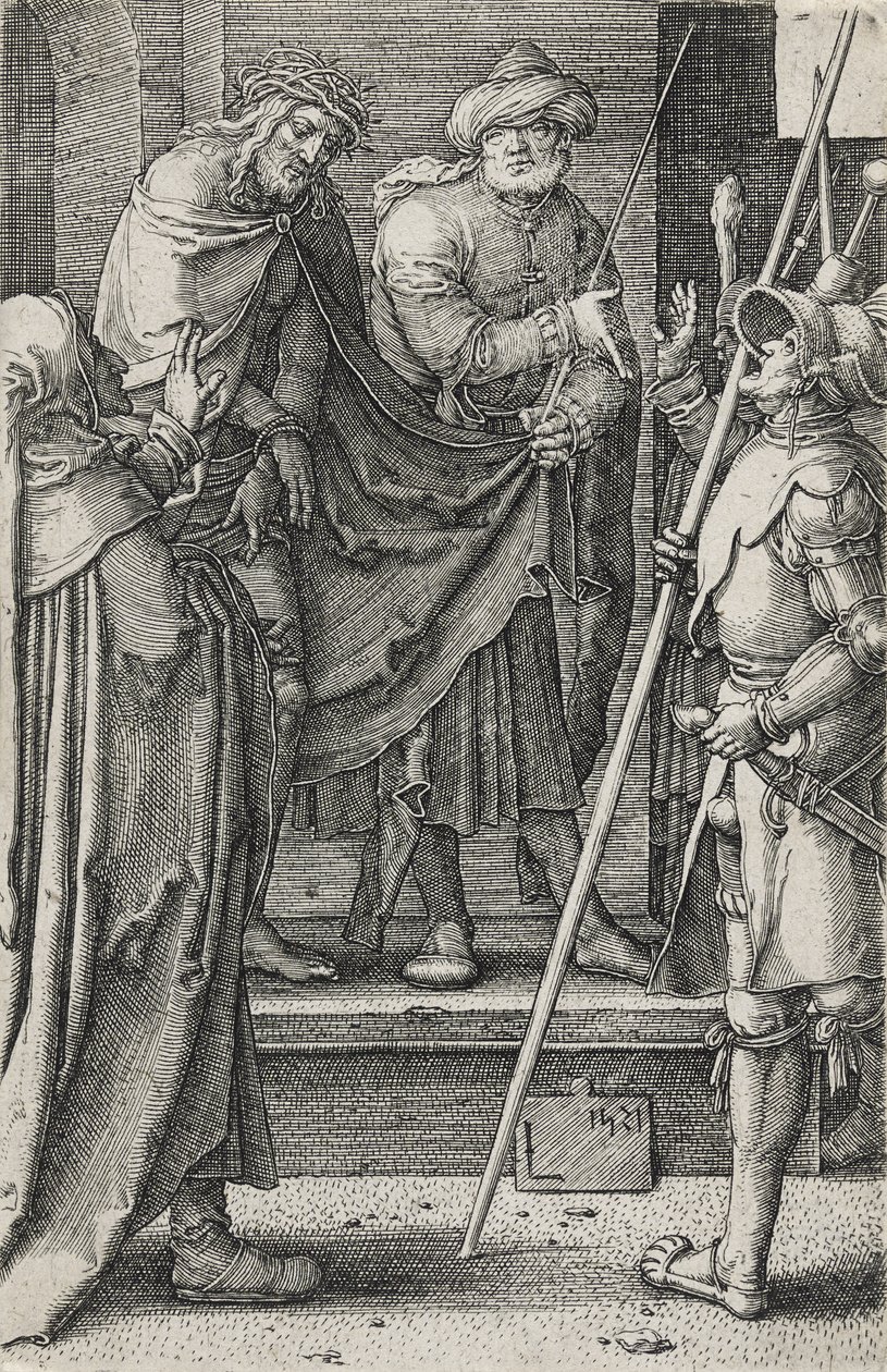 Ecce Homo, 1521 (gravering på lagt papir) av Lucas van Leyden