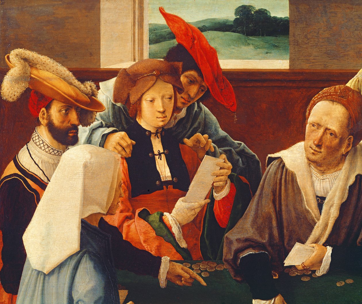 Kortspillerne (detalj av 69590) av Lucas van Leyden