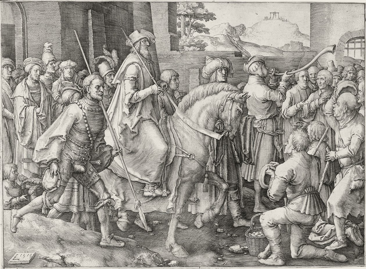 Mordekais triumf, 1515 av Lucas van Leyden