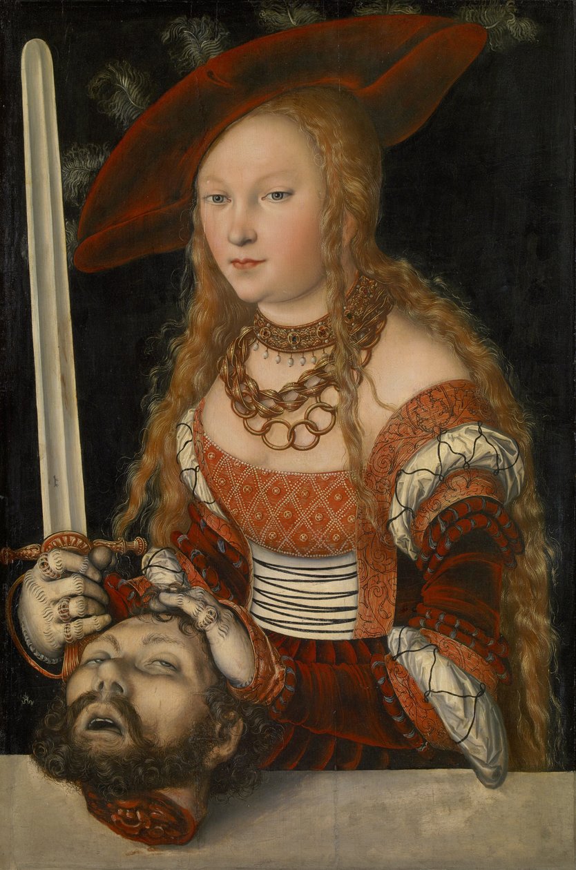 Judith med sjefen for Holofernes av Lucas Cranach the Elder