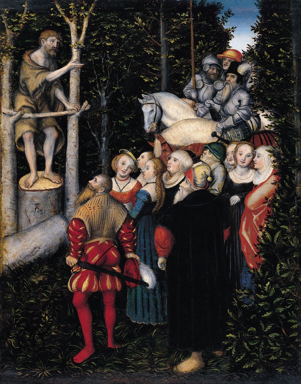 Johannes Døperens preken av Lucas Cranach the Elder