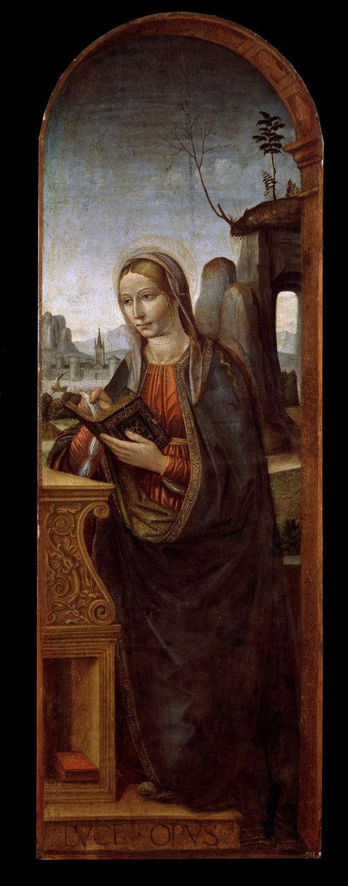 ""Bebudelsens jomfru"" Maleri av Luca Baudo (1460/70-1509/10) St. Petersburg, Eremitagemuseet av Lucas Baudo