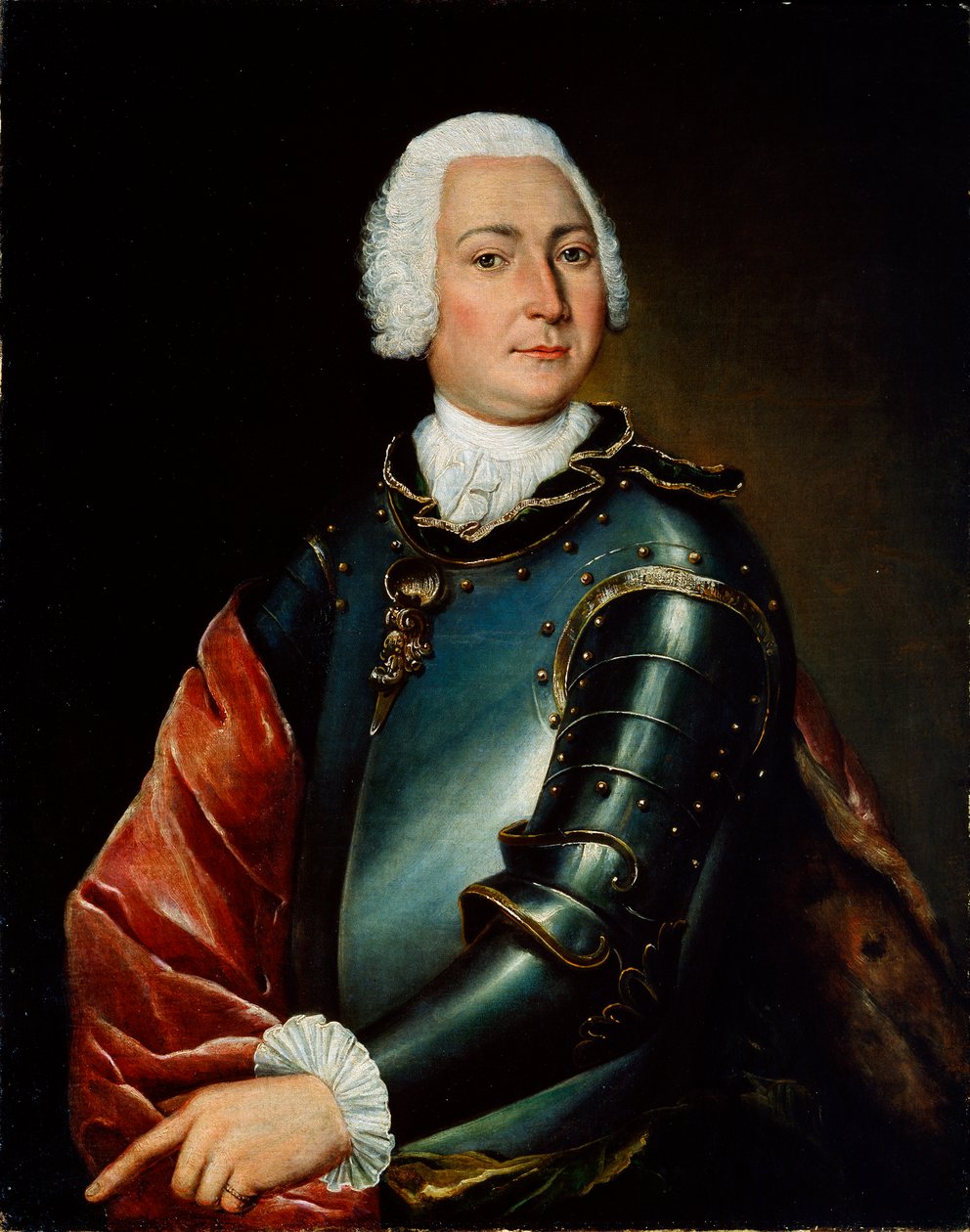 Portrett av grev Ernst Christoph von Manteuffel, 1700-tallet av Lucas Conrad Pfandzelt