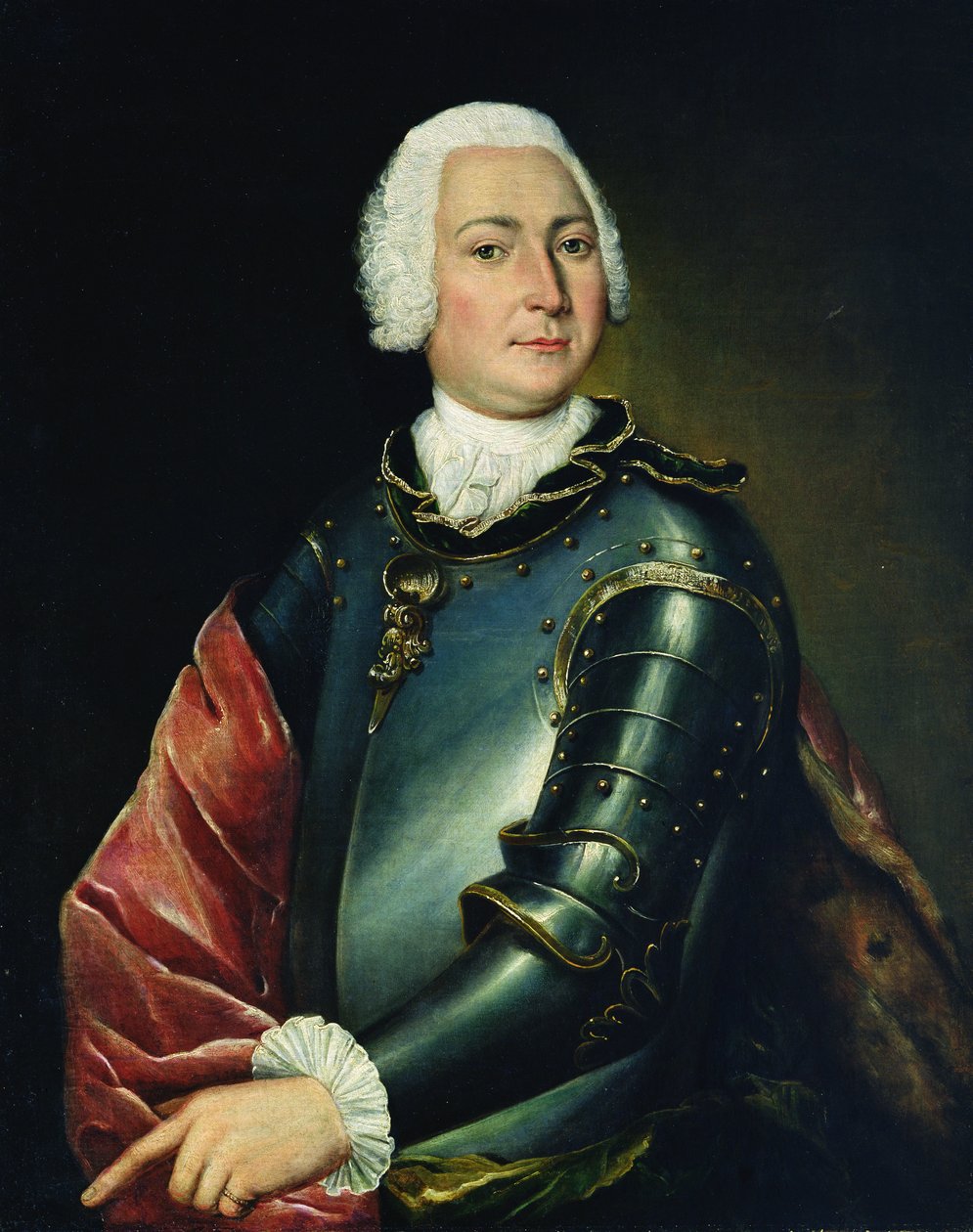 Portrett av grev Ernst Christoph von Manteuffel av Lucas Conrad Pfanzelt