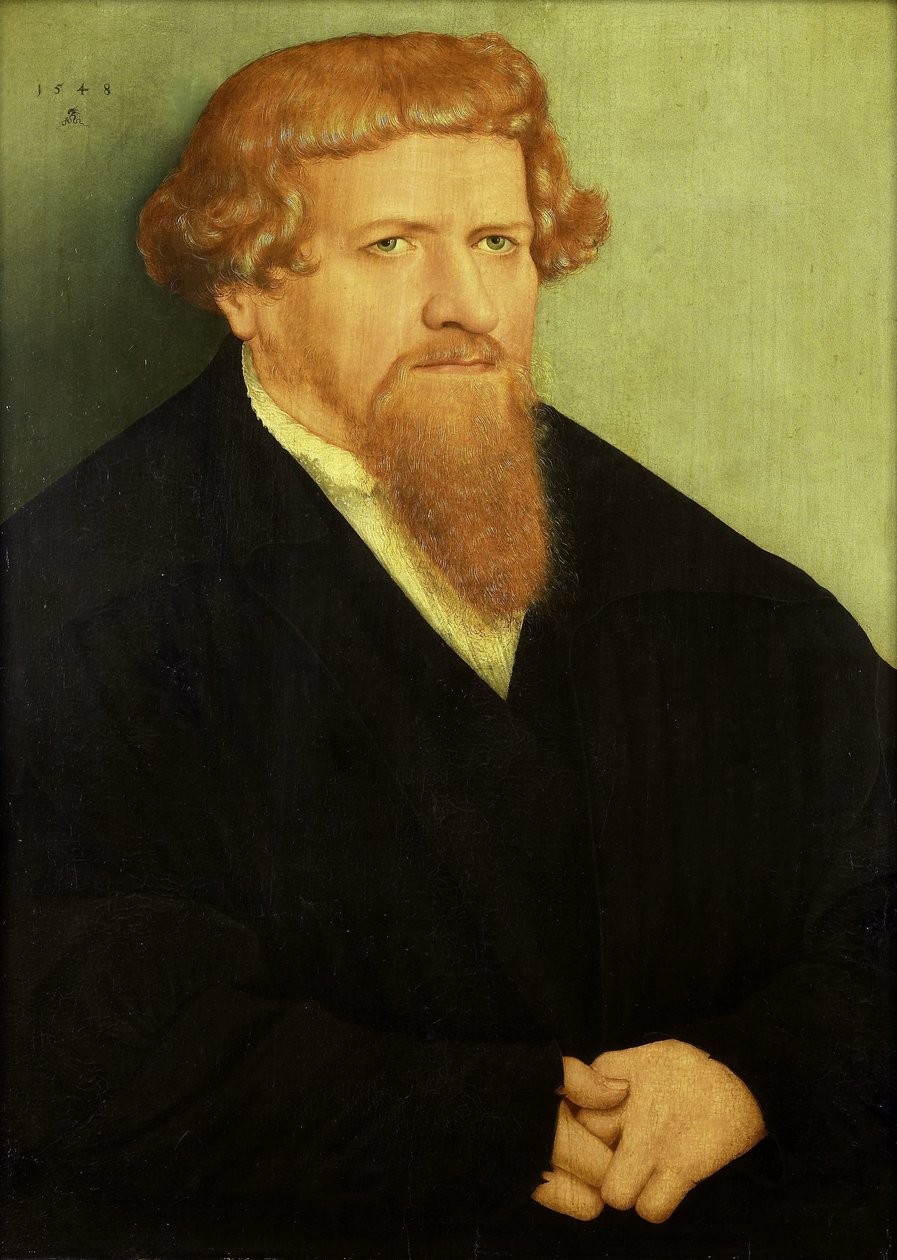 Portrett av en mann av Lucas Cranach (II) (attributed to)