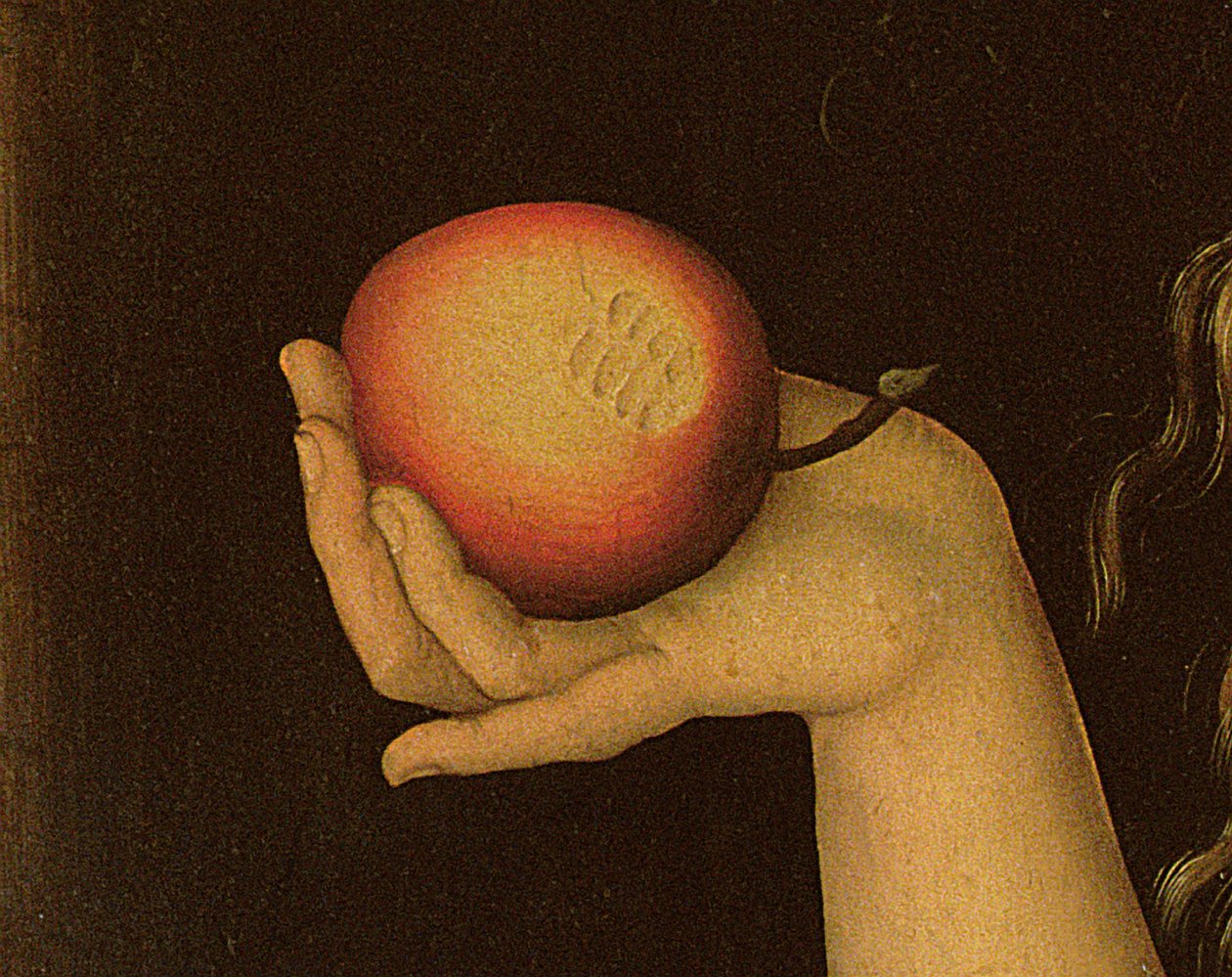 Eve, 1528 (detalj av 9629) av Lucas Cranach the Elder