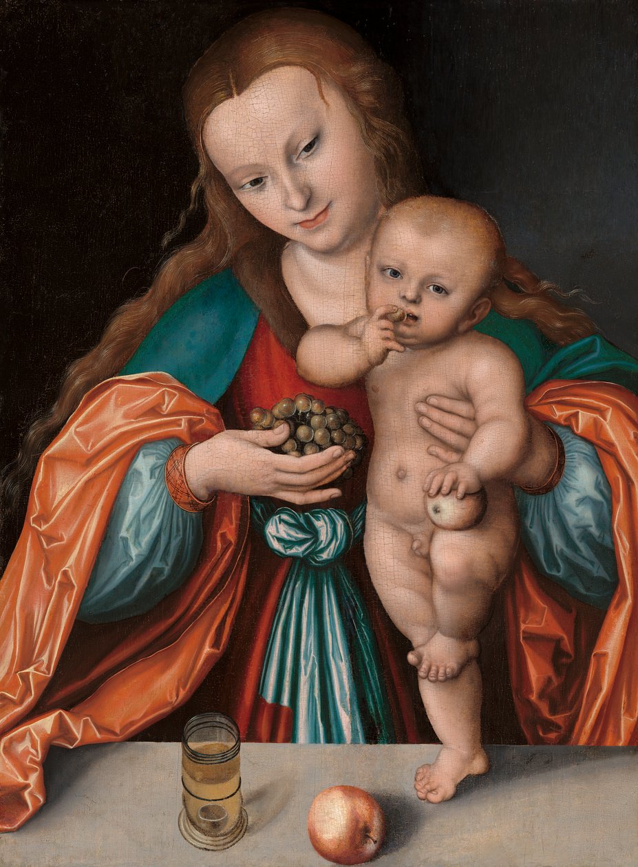 Madonna og barn, ca. 1535 av Lucas Cranach the Elder