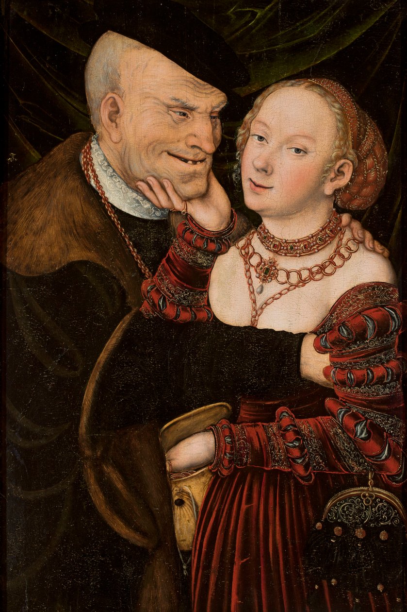 Unpassendes Paar av Lucas Cranach