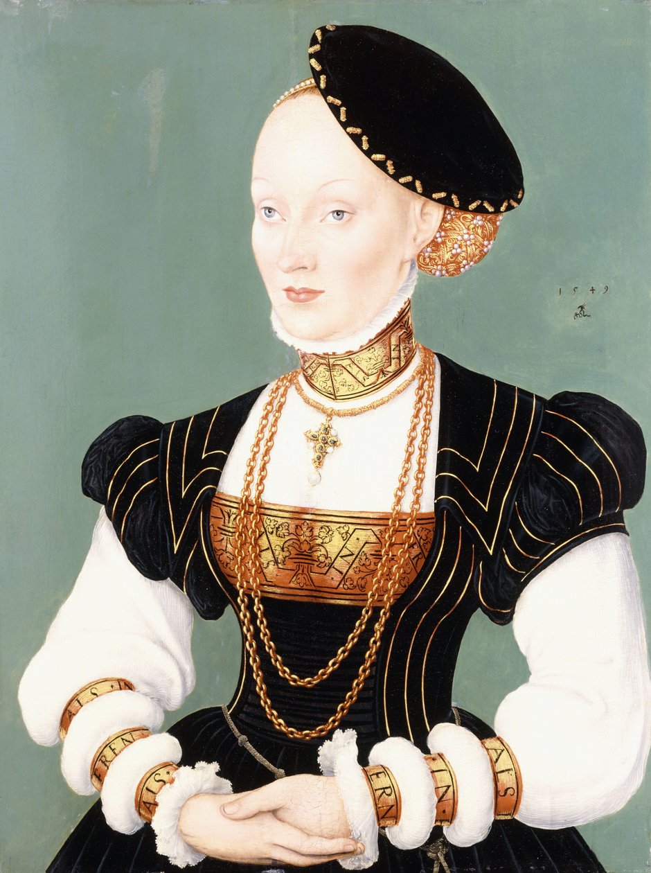 Portrett av Anne av Danmark av Lucas Cranach