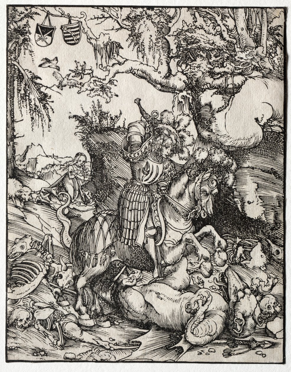 St. George som dreper dragen av Lucas Cranach