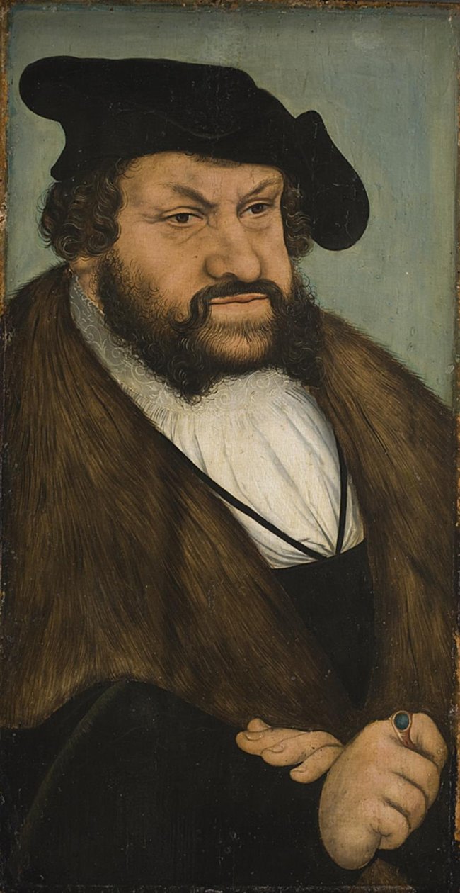 Portrett av kurfyrsten Johannes den standhaftige av Sachsen (1468-1532) av Lucas Cranach d.Æ.