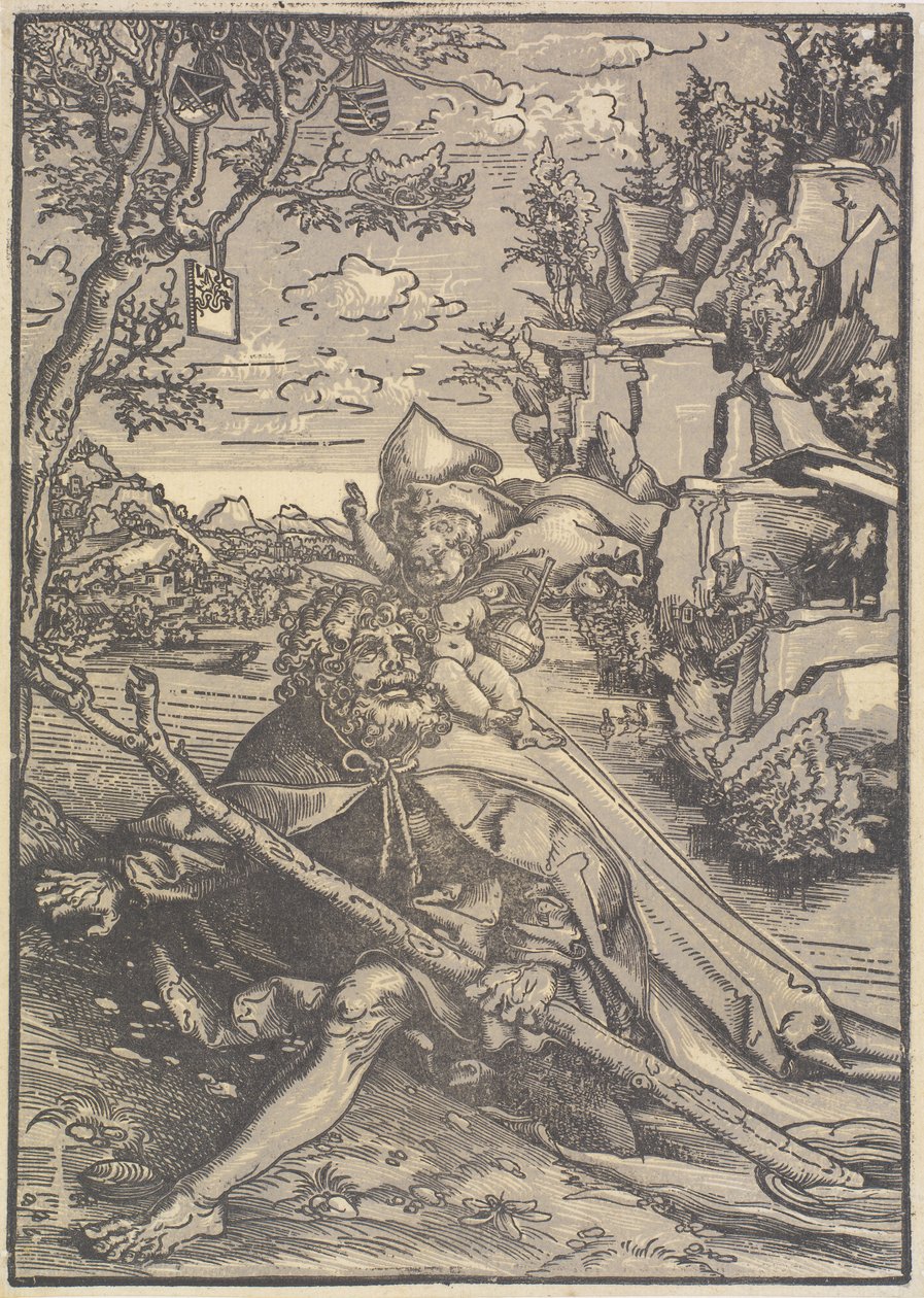 St Christopher av Lucas Cranach d.Æ.