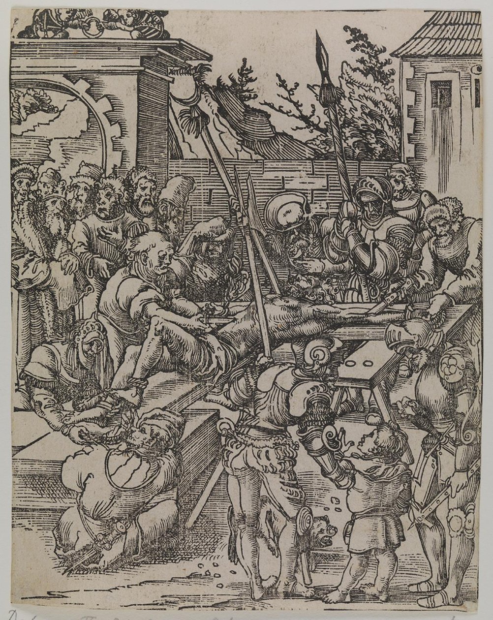St. Bartholomews martyrium av Lucas Cranach d.Æ.