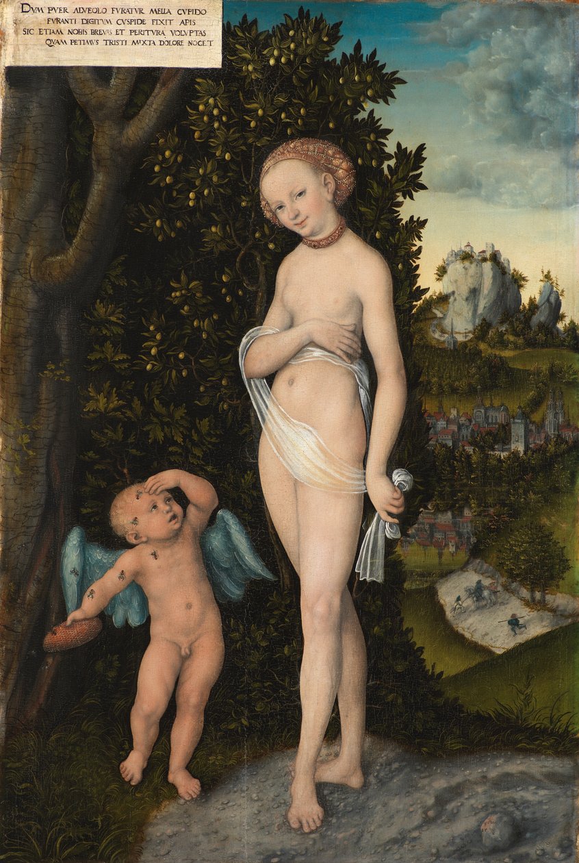 Venus med Amor som stjeler honning av Lucas Cranach d.Æ.