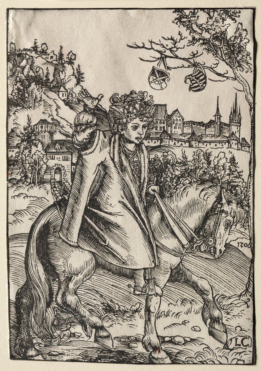 En gutt til hest, 1506. av Lucas Cranach the Elder
