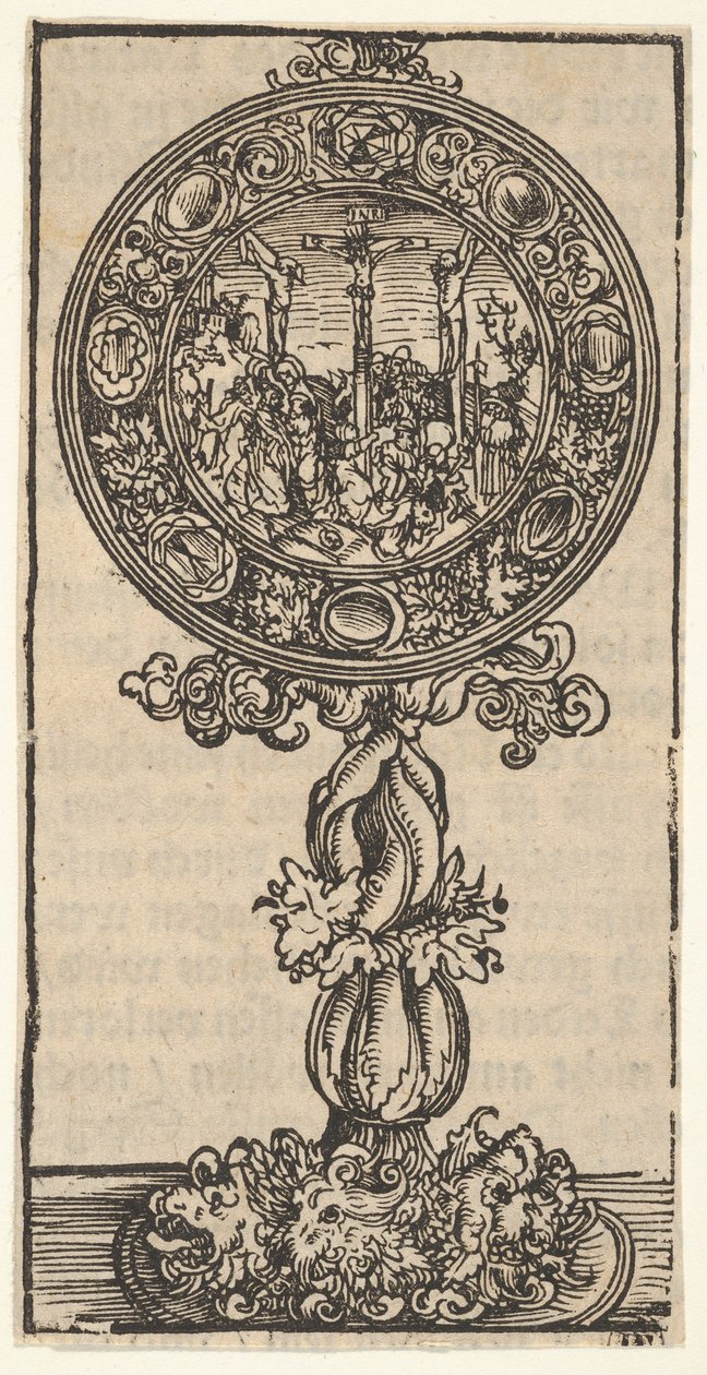En sølvforgylt Pacifical med en korsfestelse, fra den store serien av Wittenberg-relikvier, 1509. av Lucas Cranach the Elder