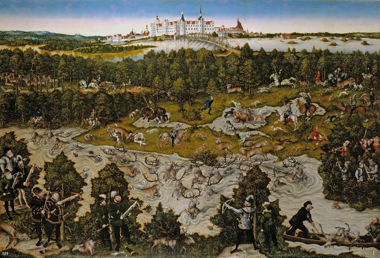 En hjortejakt av Lucas Cranach the Elder