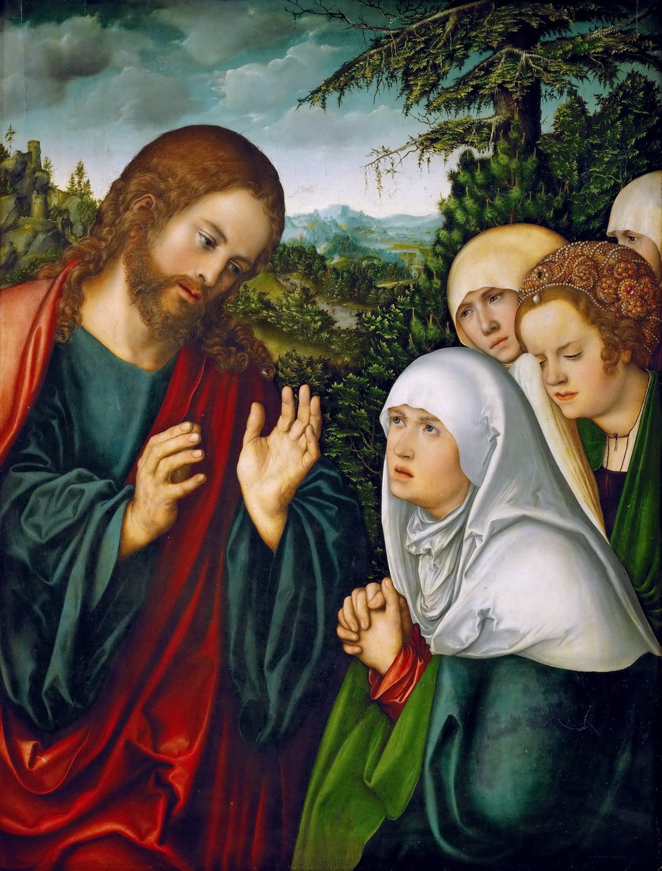 Kristus tar avskjed med sin mor av Lucas Cranach the Elder
