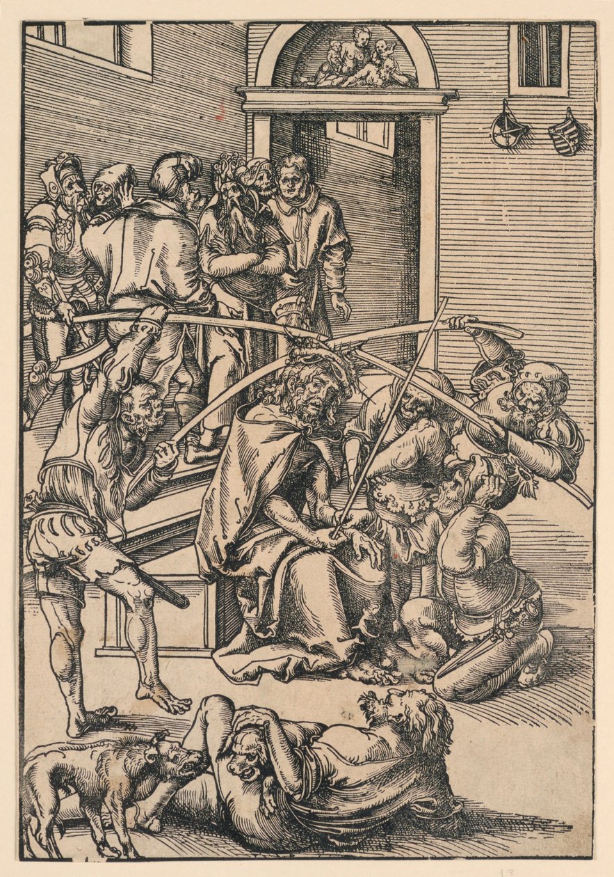 Crowning of Thorns, illustrasjon fra "The Passion" av Lucas Cranach the Elder