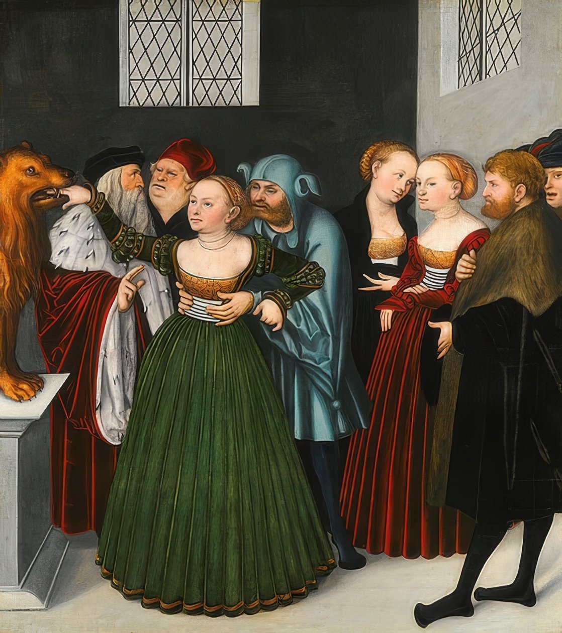 Die Bocca della Verità (Mund der Wahrheit). Um 1525-28 av Lucas Cranach the Elder