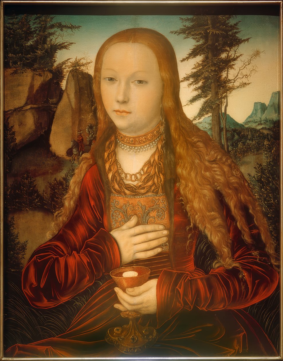 Den hellige Barbara av Lucas Cranach the Elder