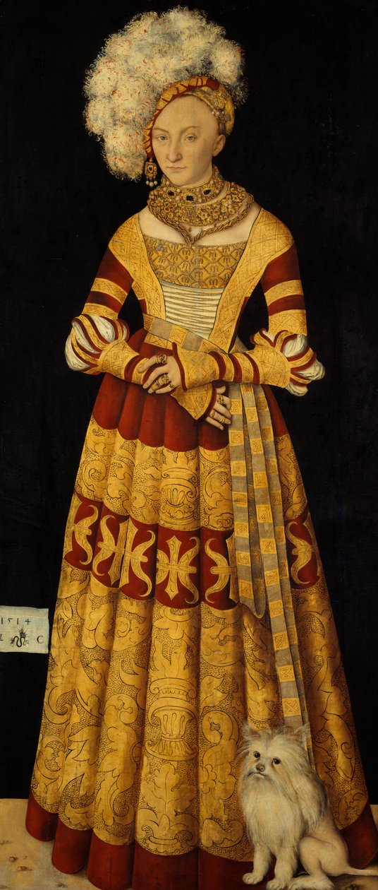 Hertuginne Katarina av Mecklenburg 1487-1561, 1514 av Lucas Cranach the Elder