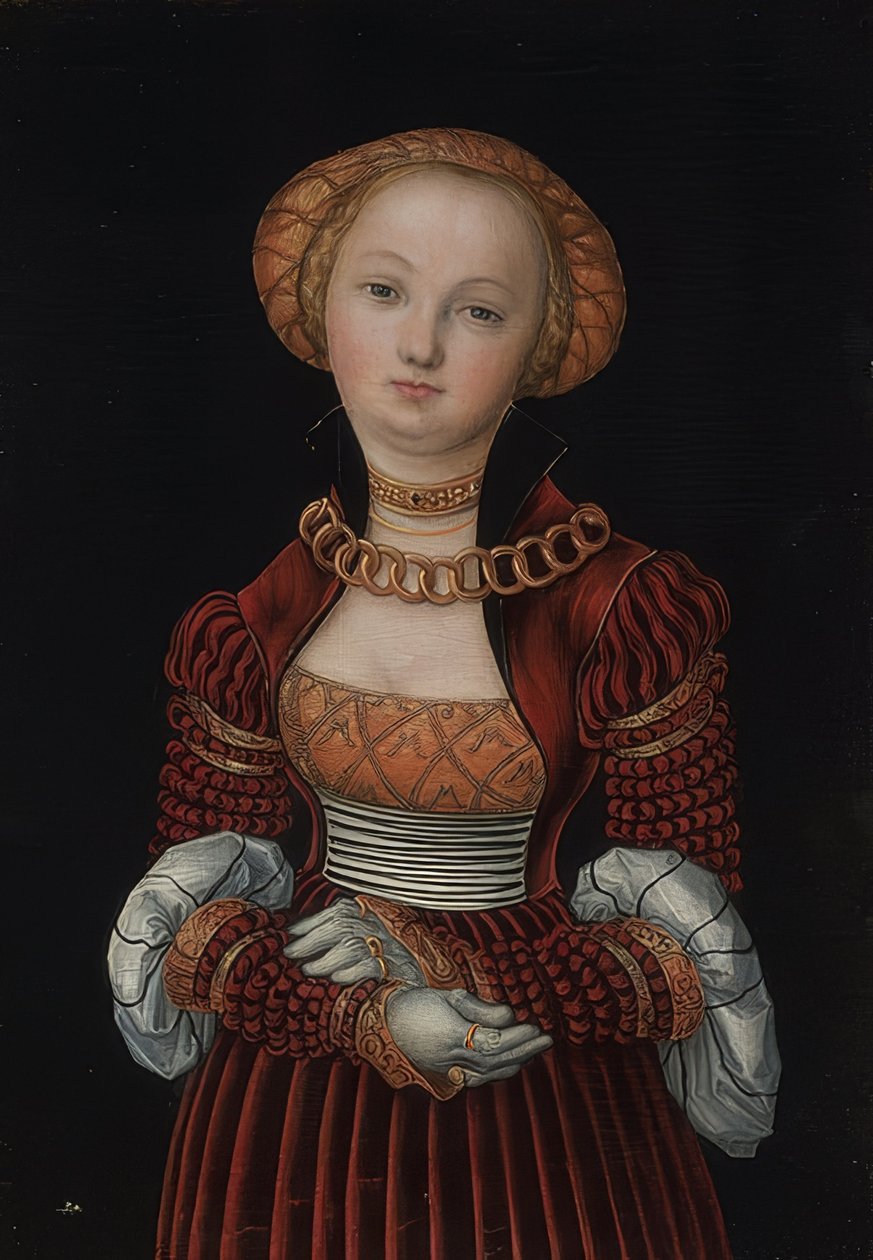 Kvinneportrett. Rundt 1525 av Lucas Cranach the Elder