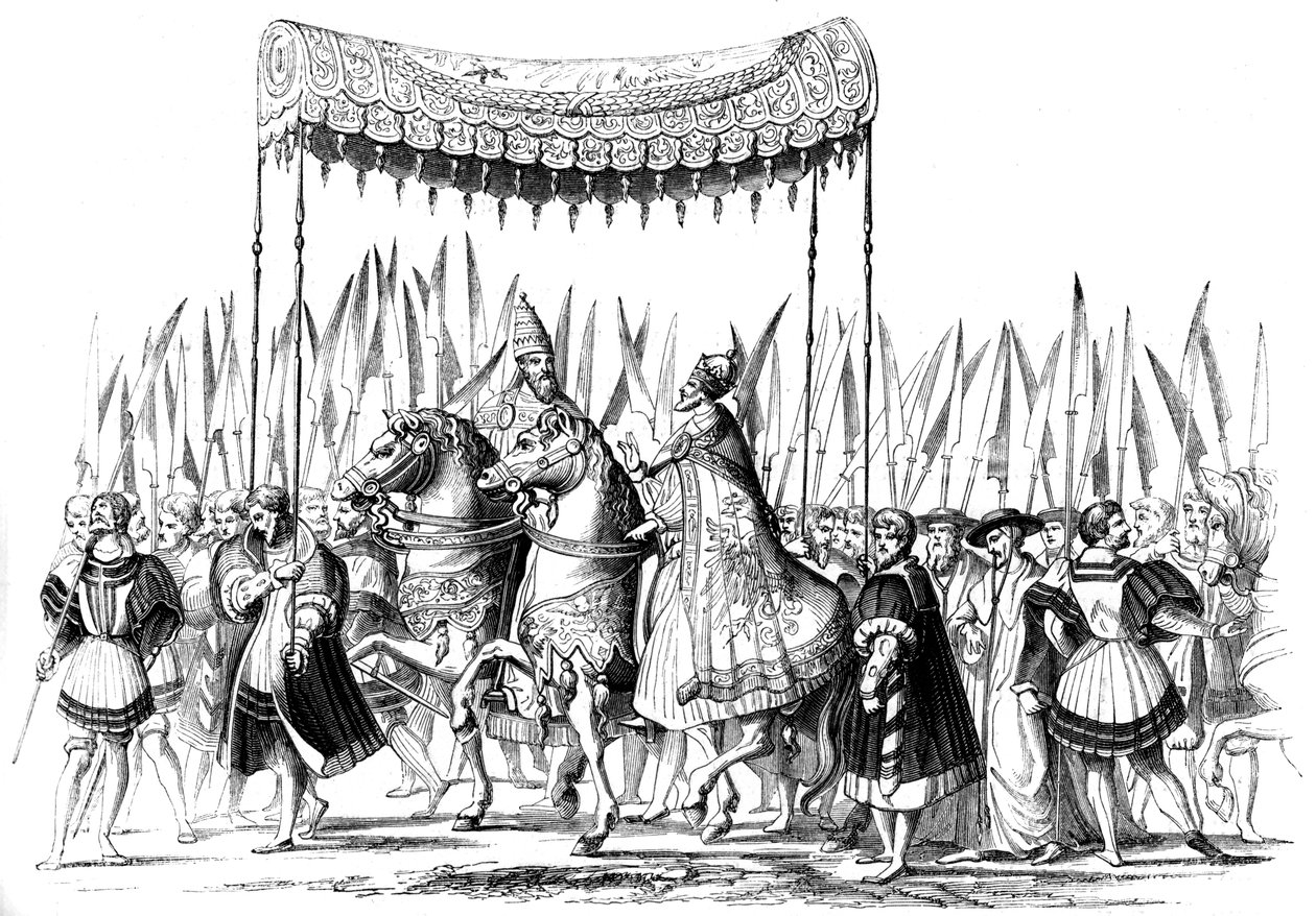 Keiserlig prosesjon, 1529-1530 1849. av Lucas Cranach the Elder