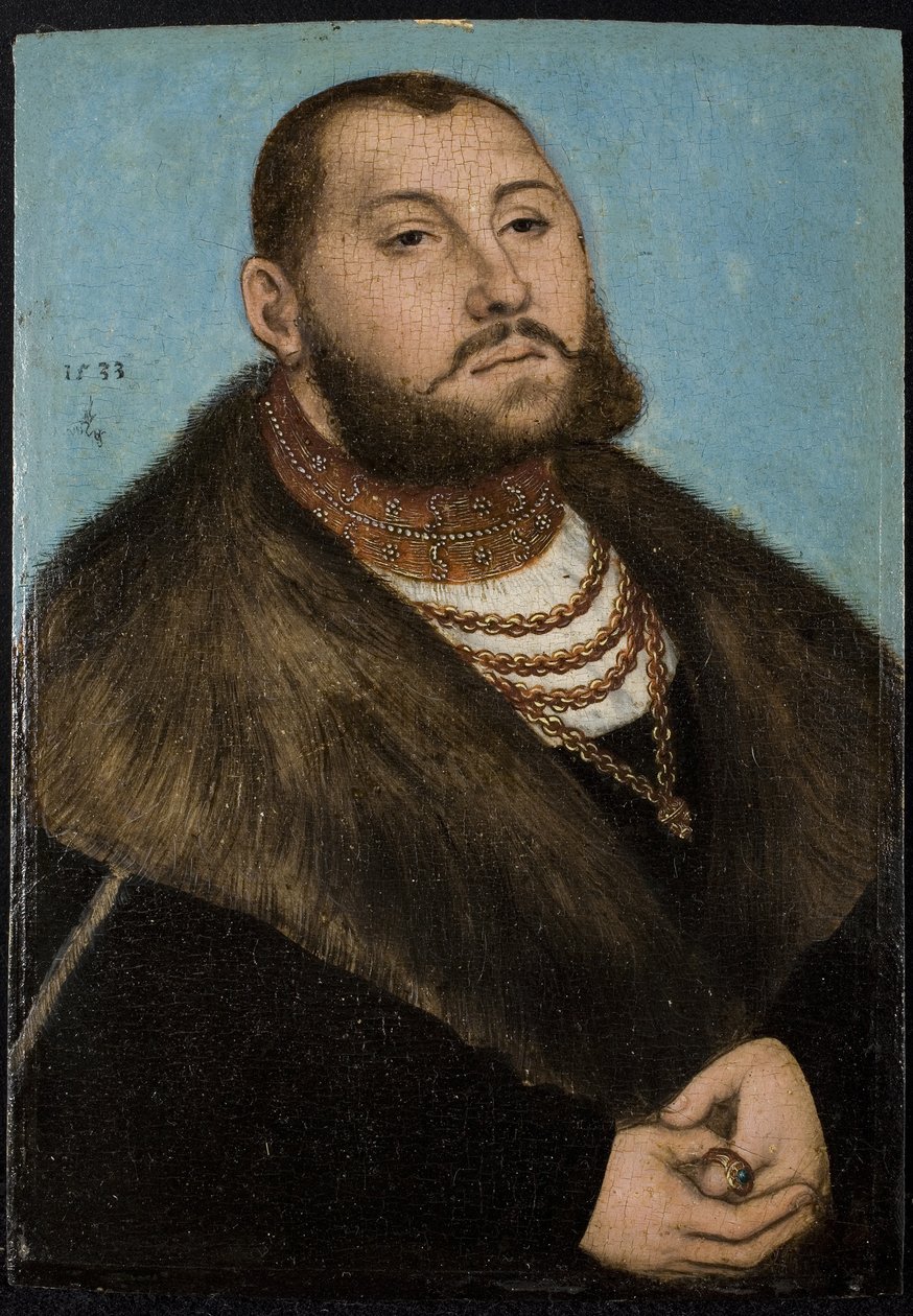 John Frederick I, kurfyrst av Sachsen 1503-1554 av Lucas Cranach the Elder