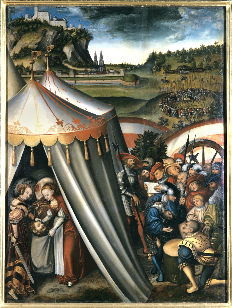 Judith i teltet til Holofernes, 1531 av Lucas Cranach the Elder
