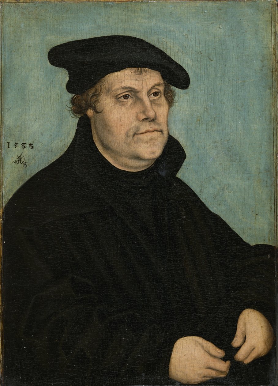 Martin Luther 1483-1546 i en alder av 50, 1533 av Lucas Cranach the Elder