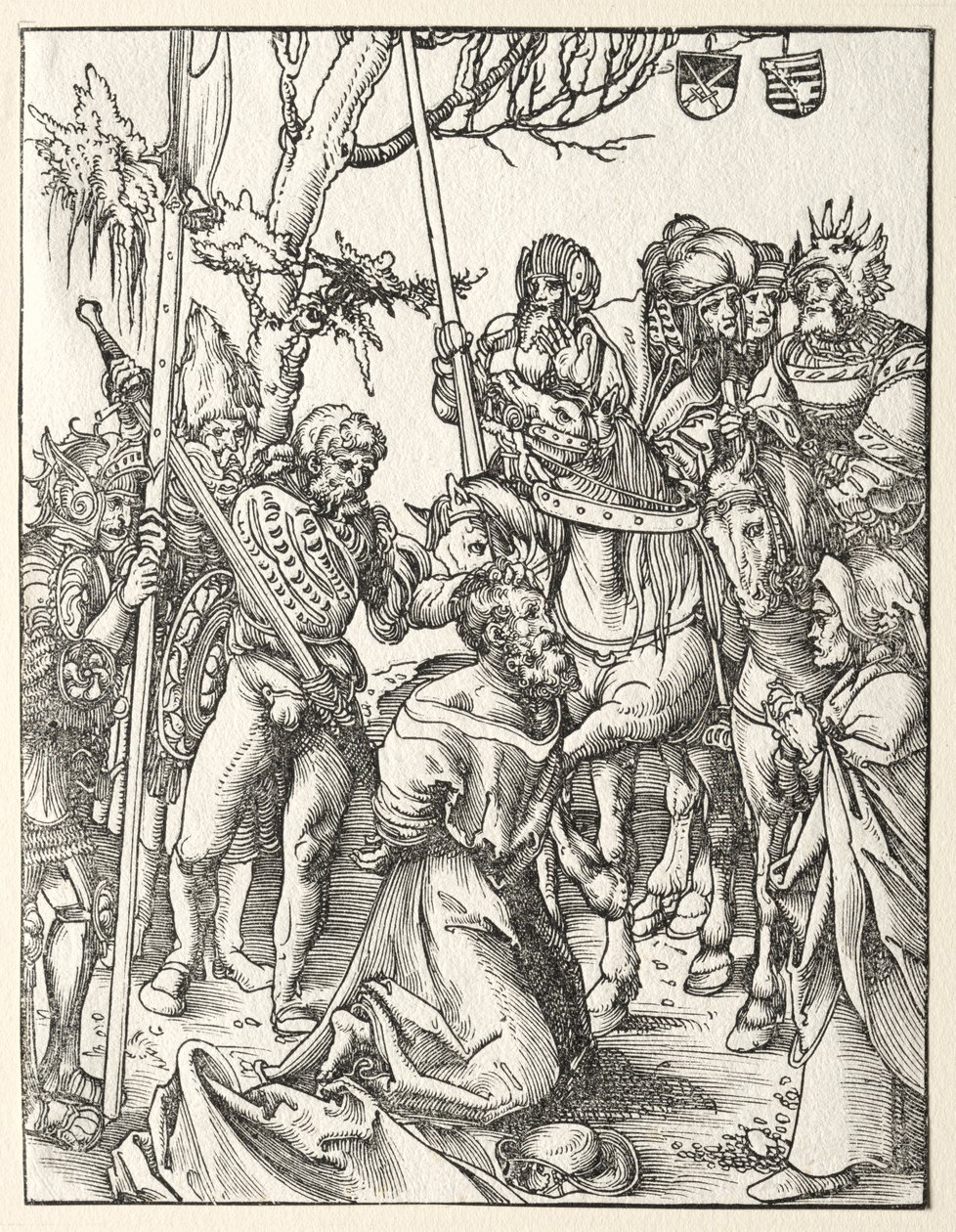 St. Jakob den størres martyrium. av Lucas Cranach the Elder