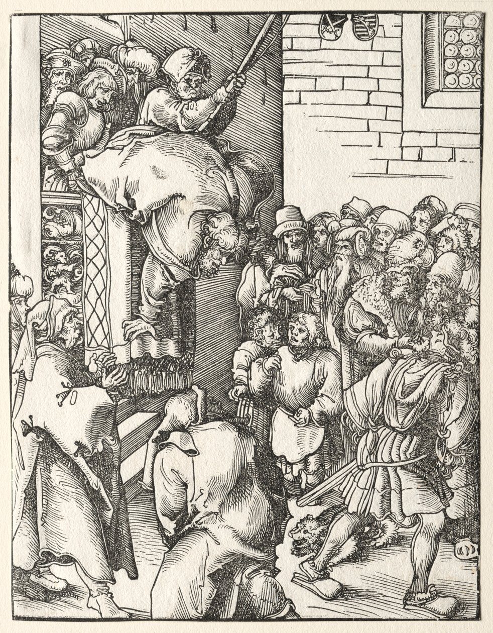 St. Jakob den mindres martyrium. av Lucas Cranach the Elder