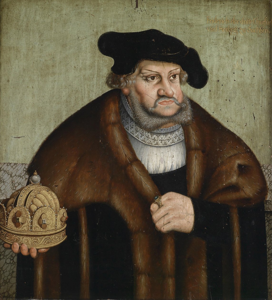 Portrett av Frederick III, kurfyrst av Sachsen 1463-1525 av Lucas Cranach the Elder