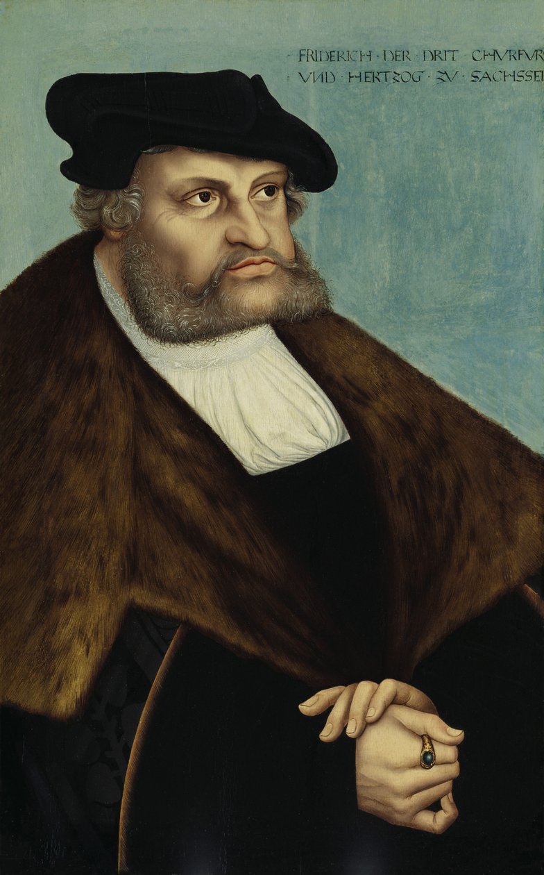 Portrett av Frederick III, kurfyrst av Sachsen 1463-1525 av Lucas Cranach the Elder
