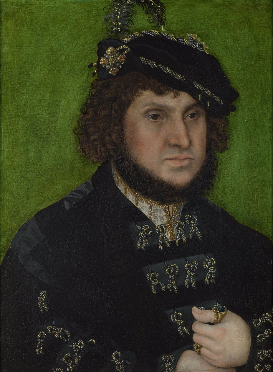 Portrett av Johannes av Sachsen 1468-1532, 1509 av Lucas Cranach the Elder