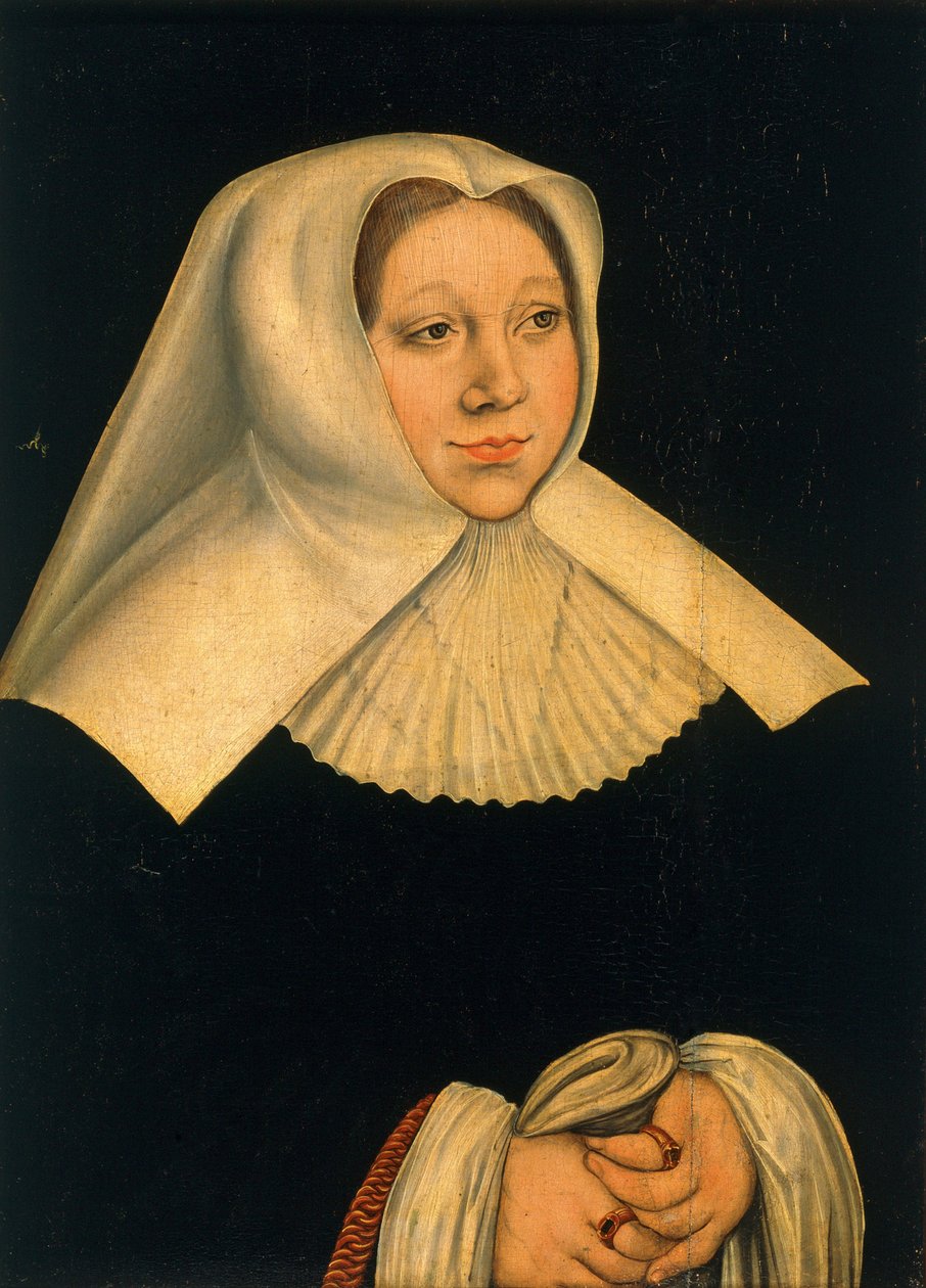 Portrett av Margaret av Østerrike 1480-1530, ca 1530 av Lucas Cranach the Elder