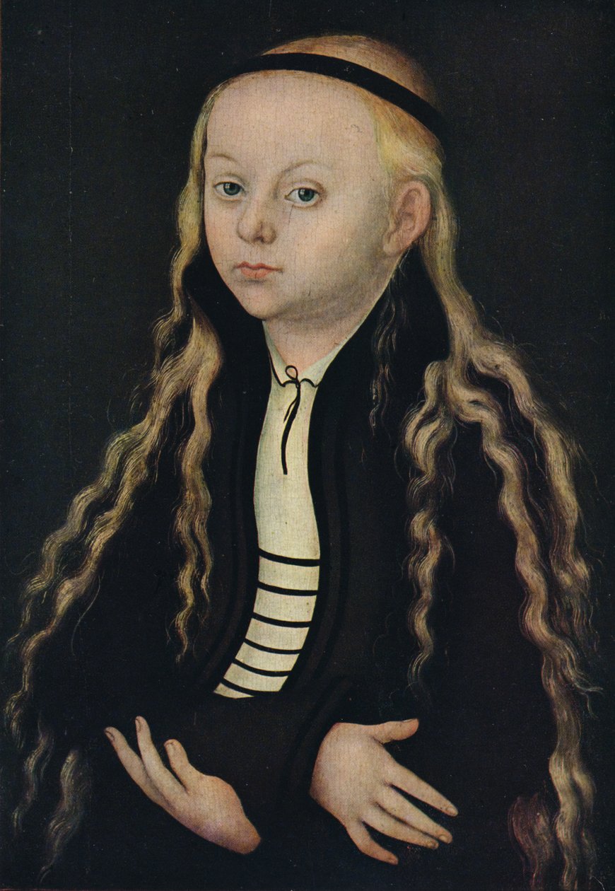 Portrait of a Young Girl, 1500-tallet, 1939 av Lucas Cranach the Elder