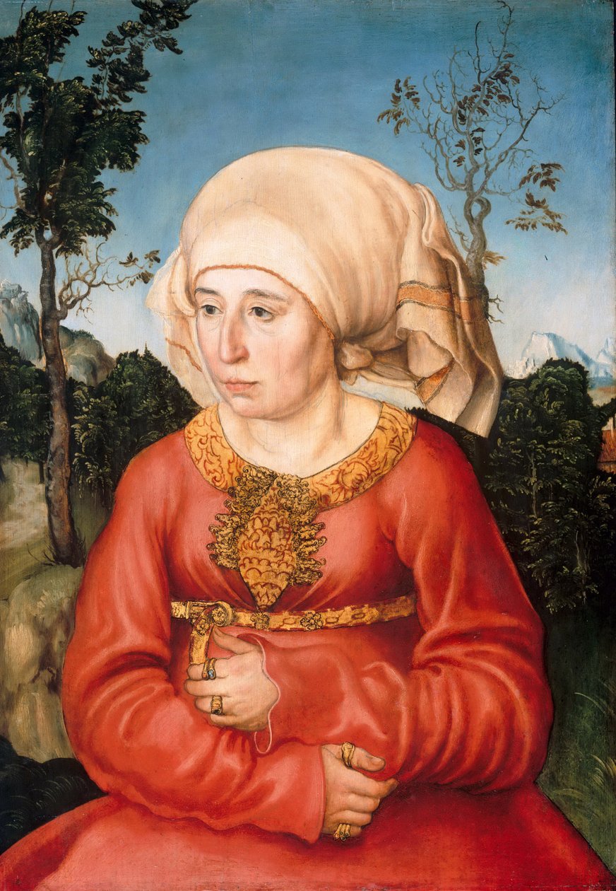 Portrett av kona til en jurist av Lucas Cranach the Elder
