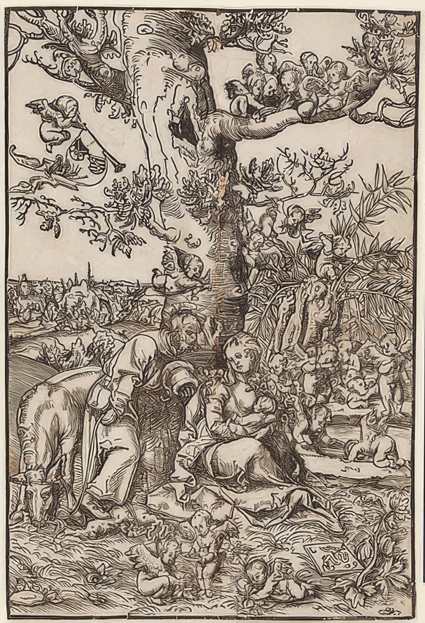 Hvil på flukt av Lucas Cranach the Elder