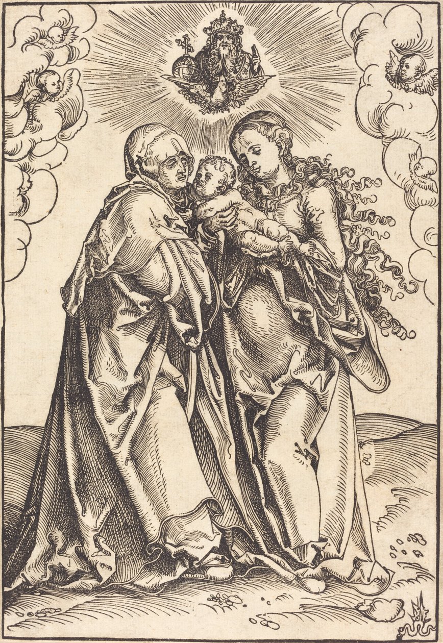 Saint Anne og jomfruen med barnet av Lucas Cranach the Elder