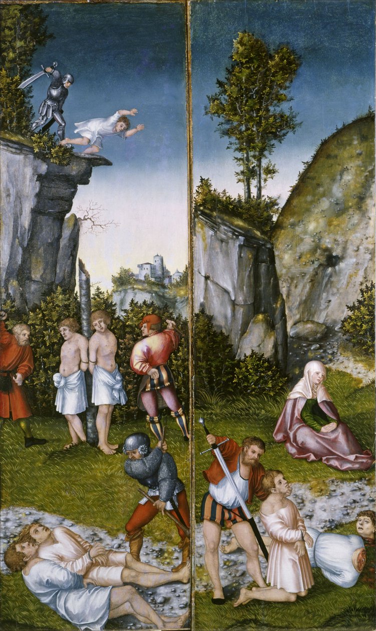 Saint Felicitas ved martyrdøden til hennes syv sønner av Lucas Cranach the Elder