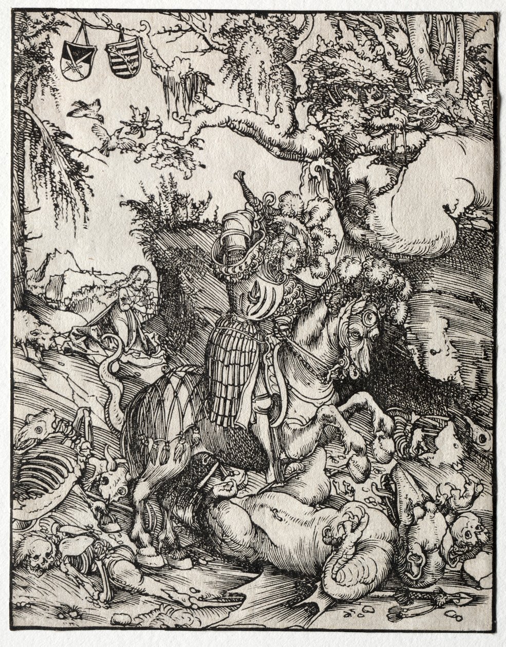 St. George Slaying the Dragon, 1500-tallet. av Lucas Cranach the Elder