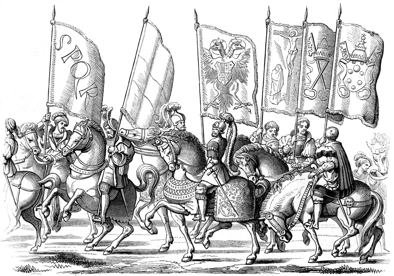 Standarder for kirken og imperiet, 1529-1530 1849. av Lucas Cranach the Elder