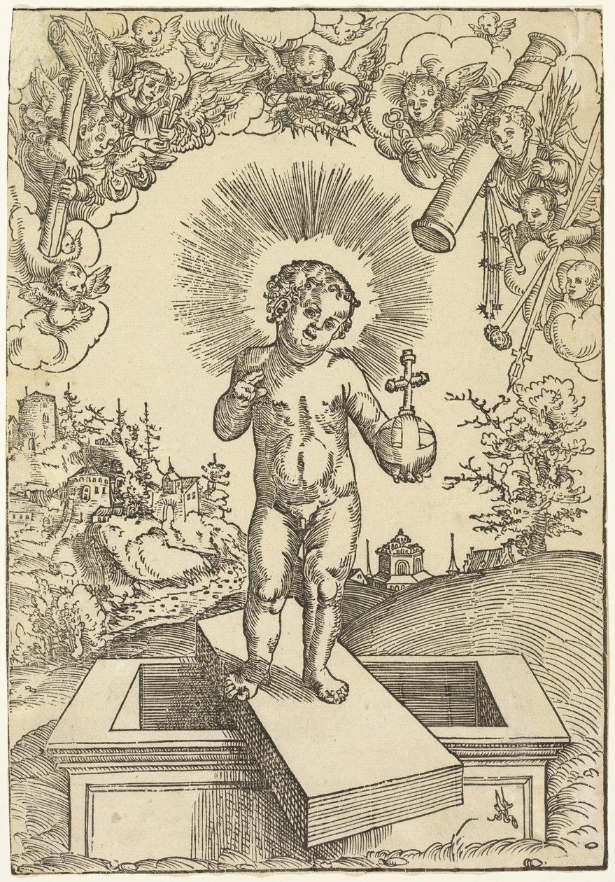 Kristusbarnet som frelser av Lucas Cranach the Elder