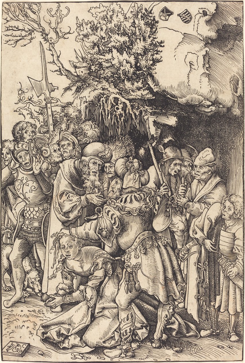 Sankt Barbaras martyrium av Lucas Cranach the Elder