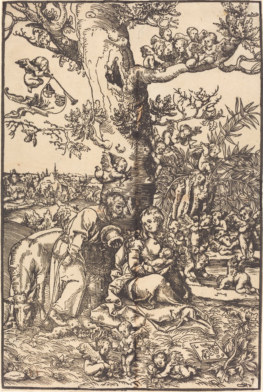 Resten på flukten til Egypt av Lucas Cranach the Elder