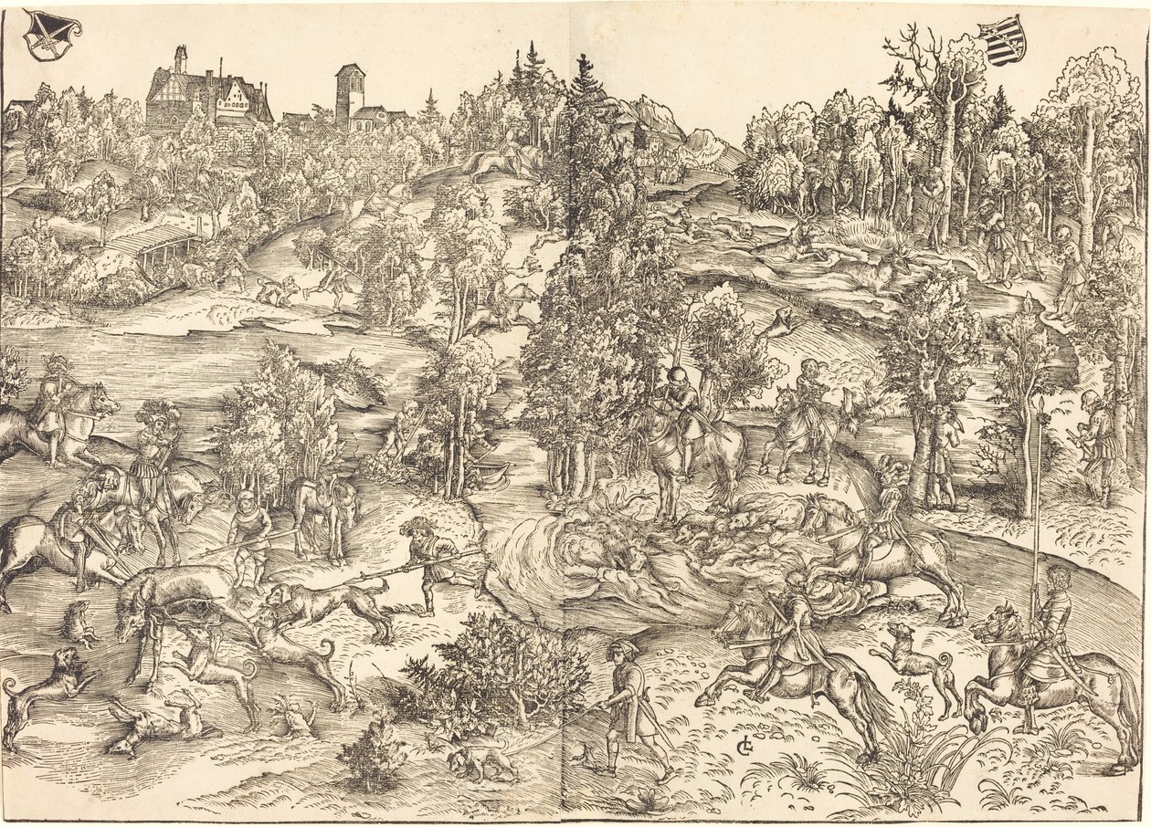 Hjortejakten av Lucas Cranach the Elder